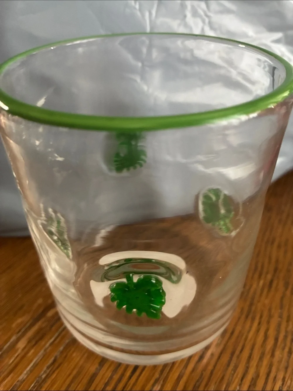 Madison Home international monstera leaf inset glass tumbler target NEW